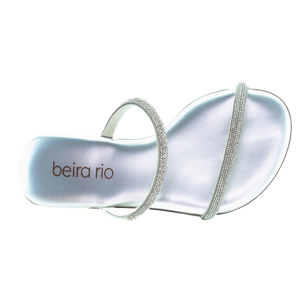 Rasteira Feminina Beira Rio 8384.771 - Prata Prata 5