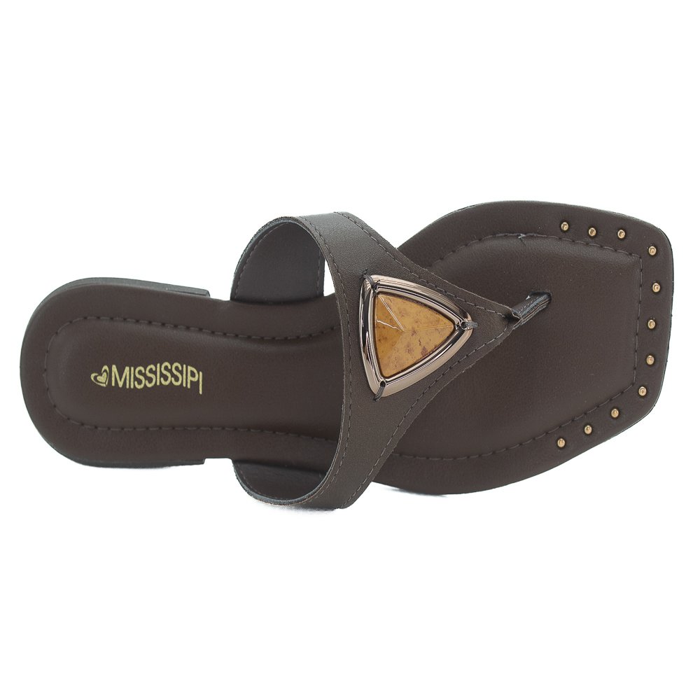 Chinelo Feminino Mississipi MF322 - Marrom Marrom 5