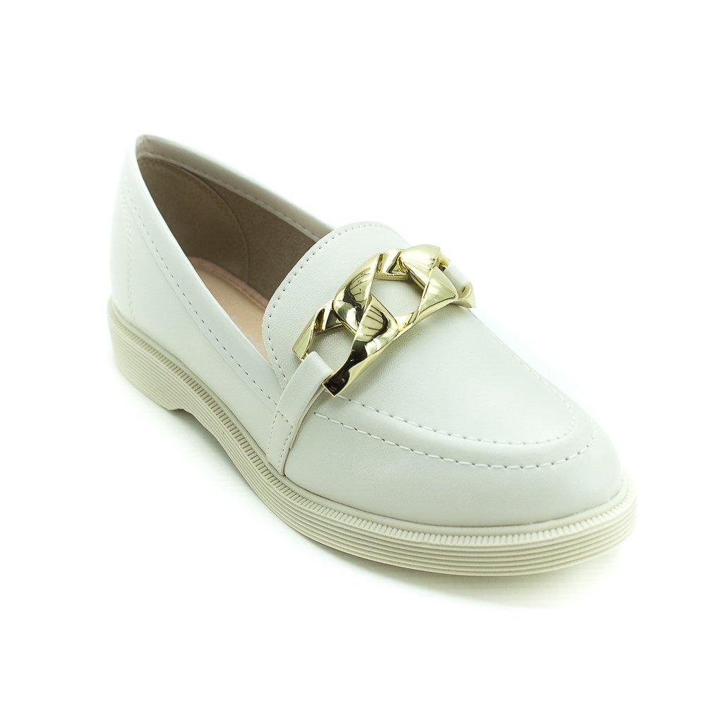 Mocassim Feminino Moleca 5666.110 - Branco Branco 2