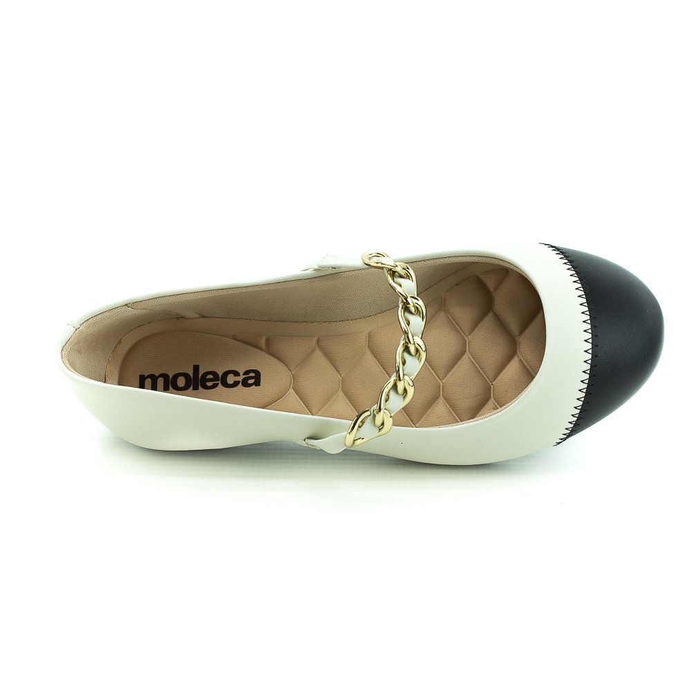 Sapatilha Feminina Moleca 5094.1651 - Branco Branco 5