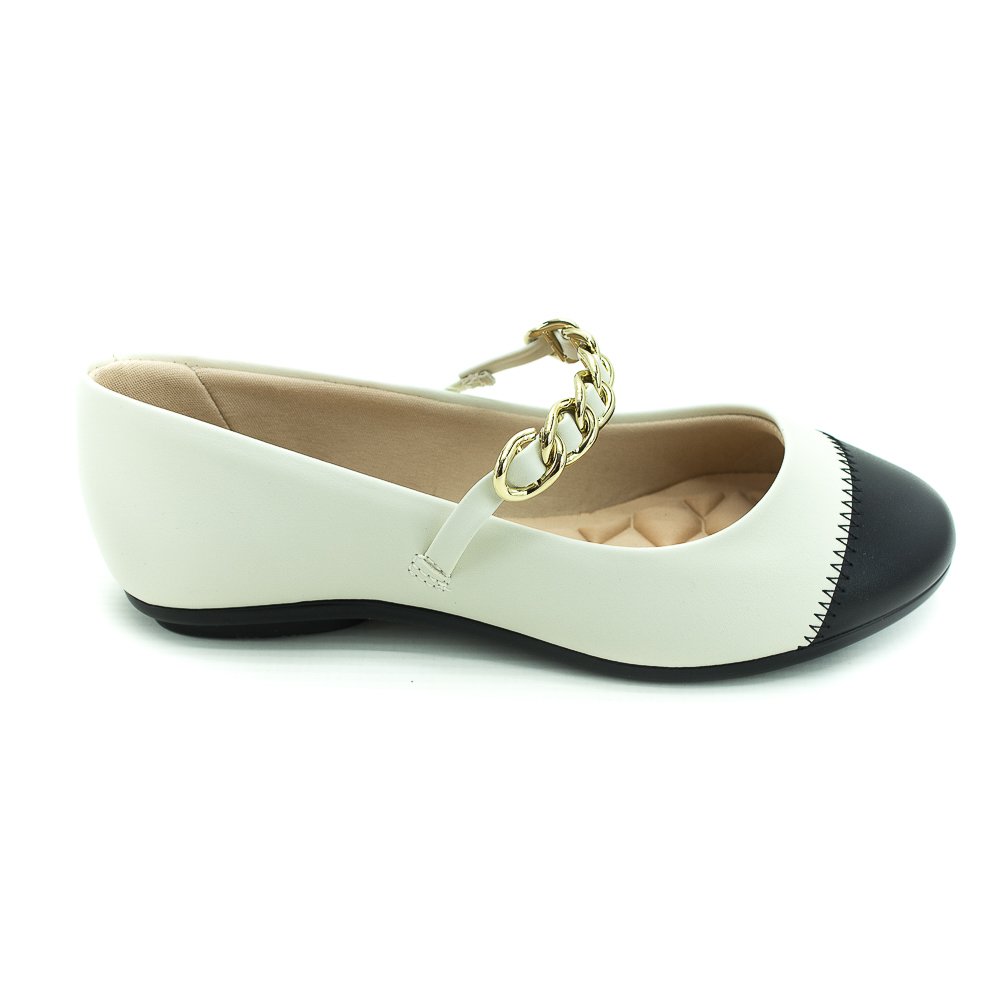 Sapatilha Feminina Moleca 5094.1651 - Branco Branco 2