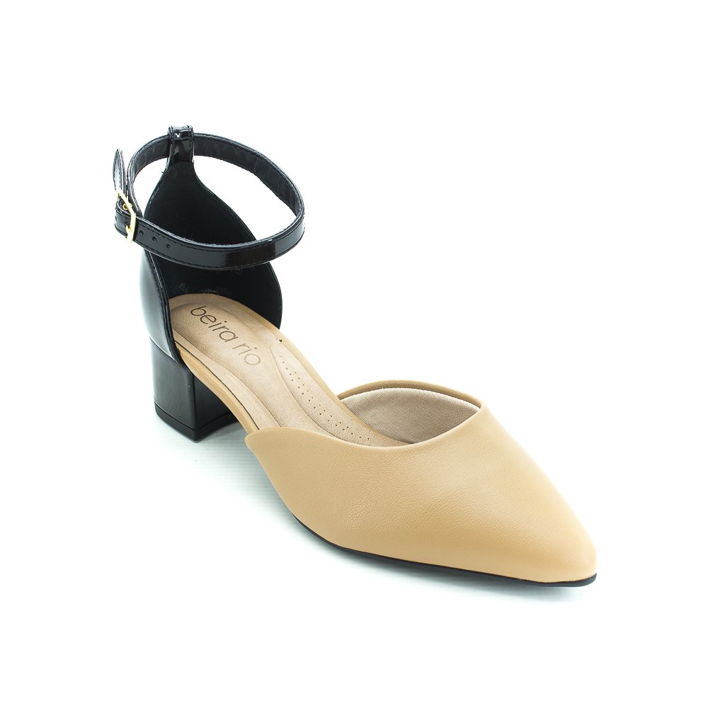 Sapato Feminino Beira Rio 4182.204 - Preto E Bege Bege 2
