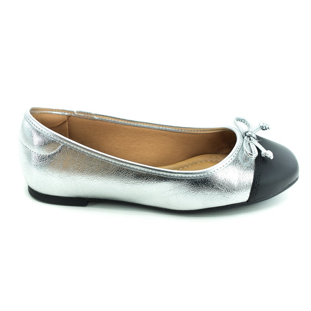Sapatilha Feminina Vizzano 1432.100 - Prata E Preto