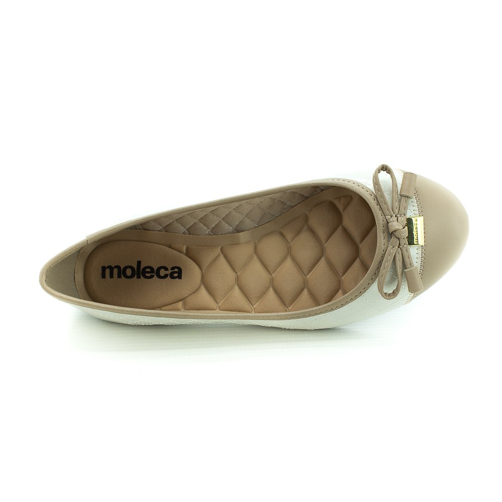 Sapatilha Feminina Moleca 5027.1407 - Branco Branco 5