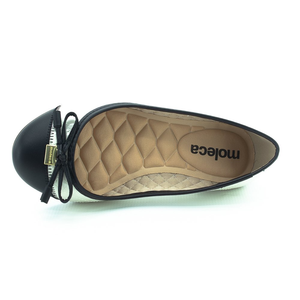 Sapatilha Feminina Moleca 5027.1407 - Branco Branco 5