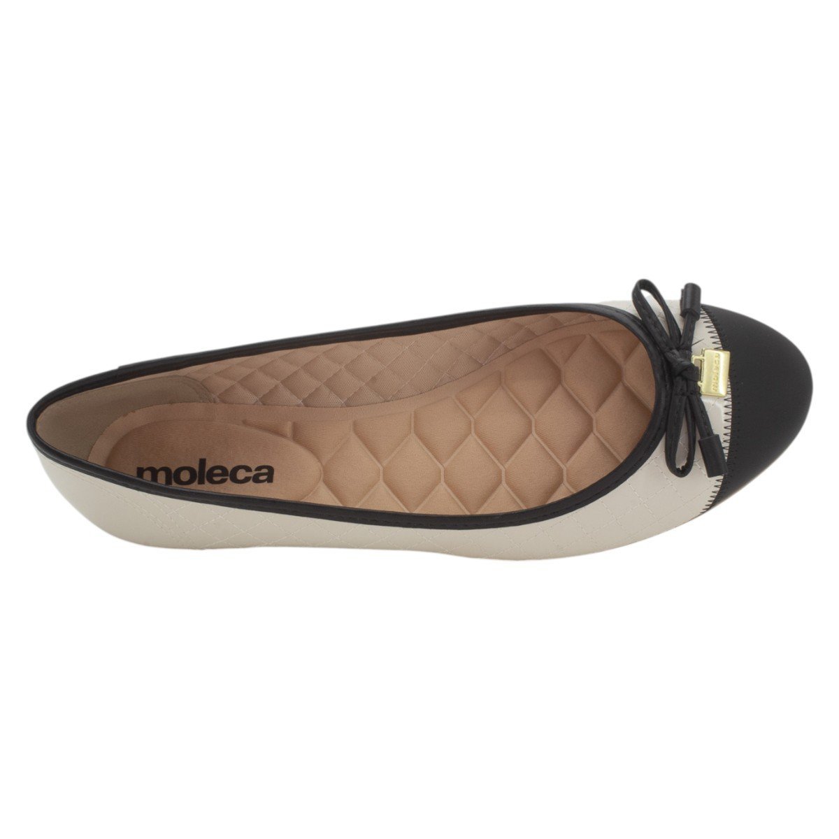 Sapatilha Feminina Moleca 5027.1407 - Off White Off White 5
