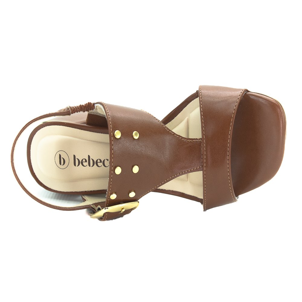 Sandália Feminina Bebecê T6011-202 - Marrom Marrom 5