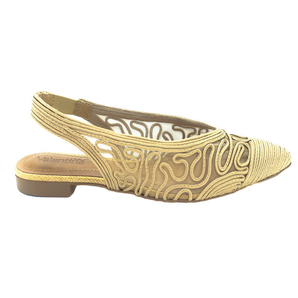 Sapatilha Feminina Valentina Slingback 373280 - Marrom