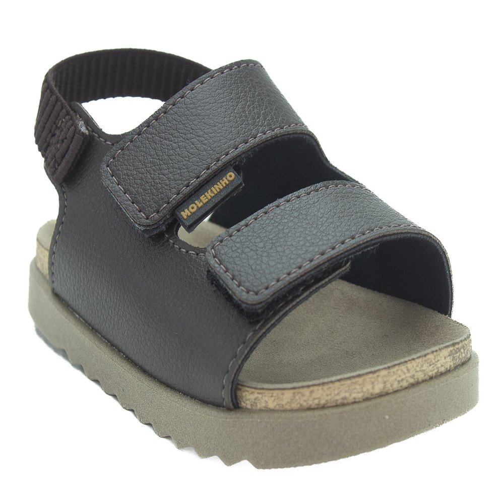 Sandália Infantil Menino Molekinho 2636.103 - Marrom Marrom 2