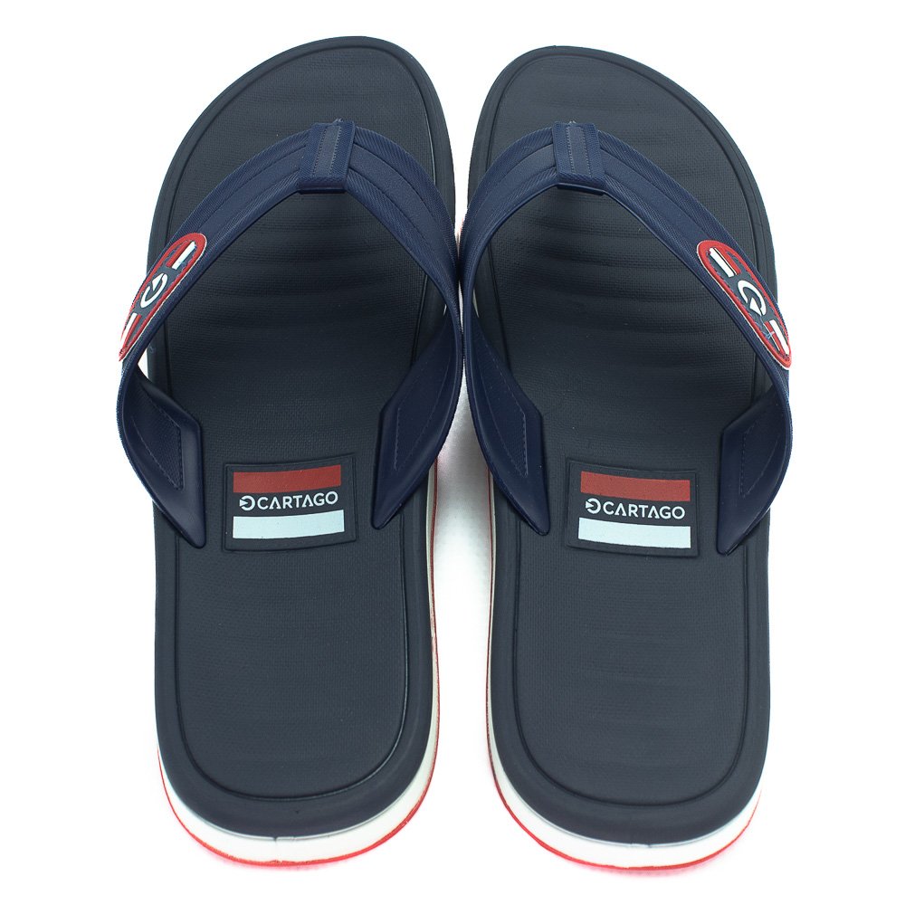 Chinelo Masculino Cartago Paris Ii - Cinza E Azul Cinza 3
