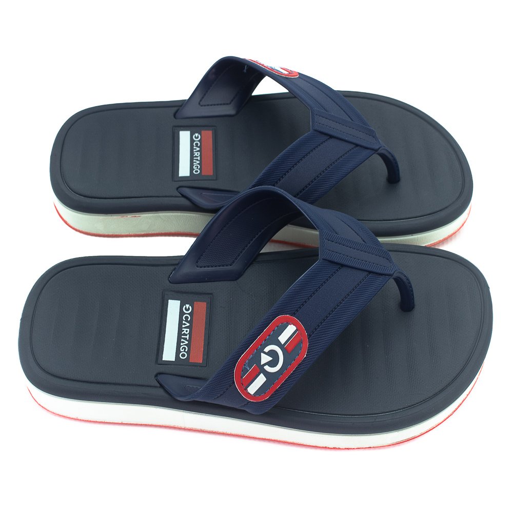 Chinelo Masculino Cartago Paris Ii - Cinza E Azul Cinza 2