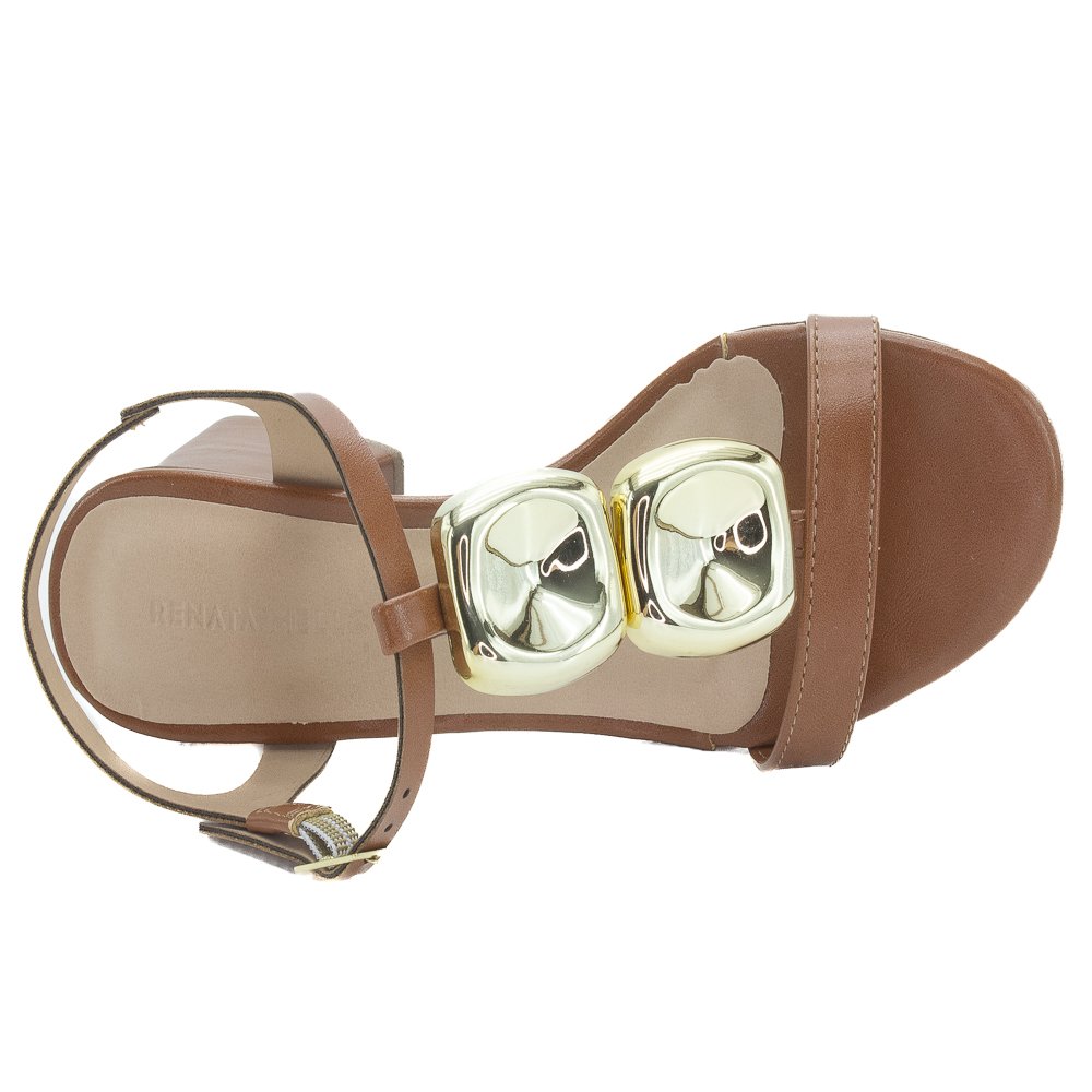 Sandália Feminina Renata Mello 8422.88686 - Marrom Marrom 5