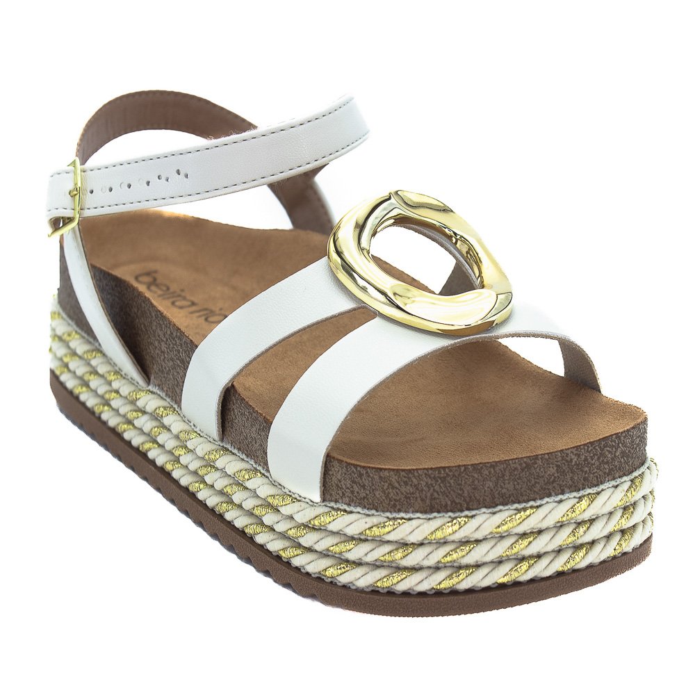 Sandália Feminina Beira Rio 8546.207 - Branco Branco 2