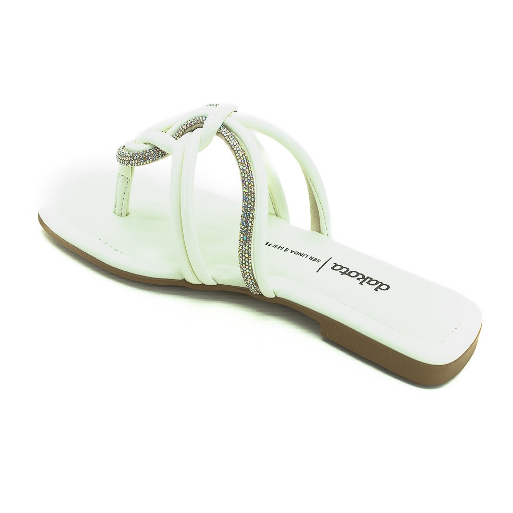 Chinelo Feminino Dakota Y7902 - Off White Branco 4
