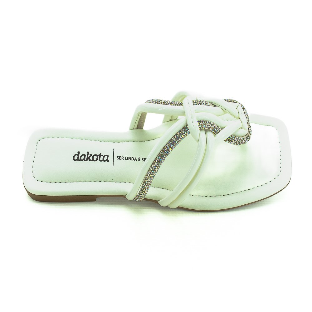 Chinelo Feminino Dakota Y7902 - Off White Branco 5