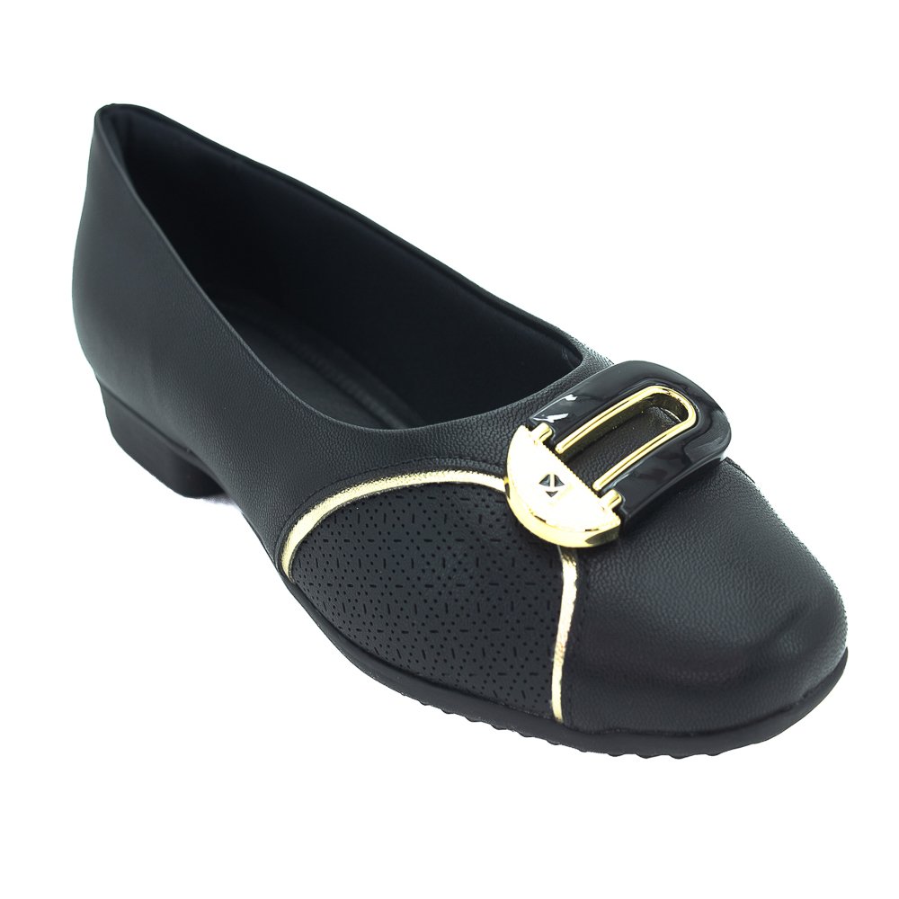 Sapatilha Feminino Piccadilly 250234-2 - Preto Preto 2