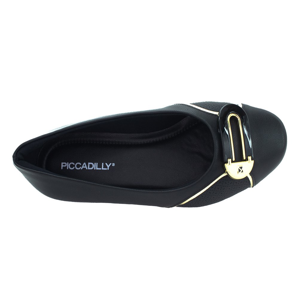 Sapatilha Feminino Piccadilly 250234-2 - Preto Preto 5