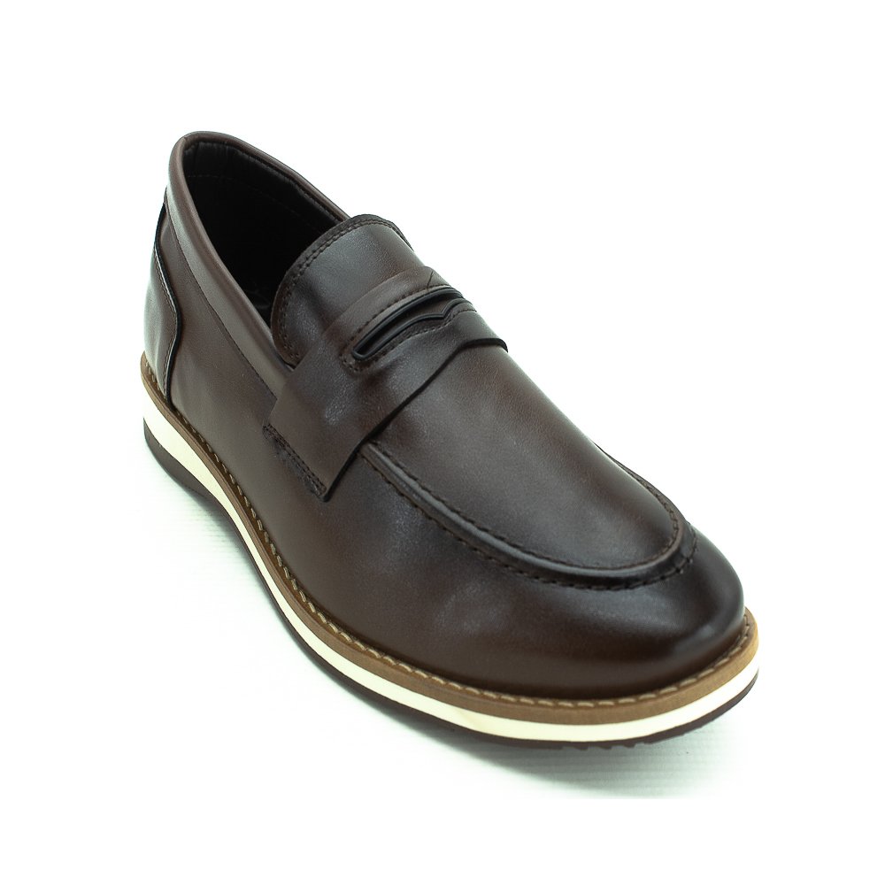Sapato Casual Masculino Franshoes Fp2010 - Marrom Marrom 3