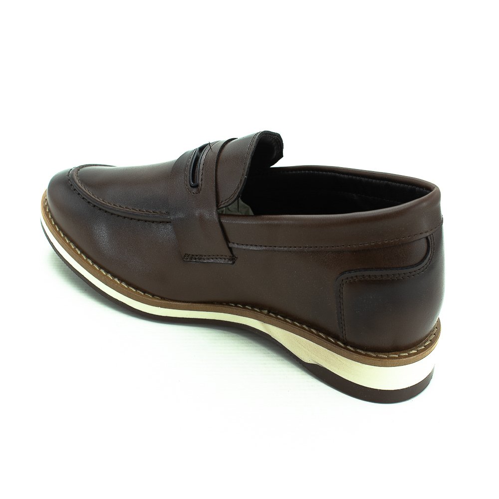 Sapato Casual Masculino Franshoes Fp2010 - Marrom Marrom 4