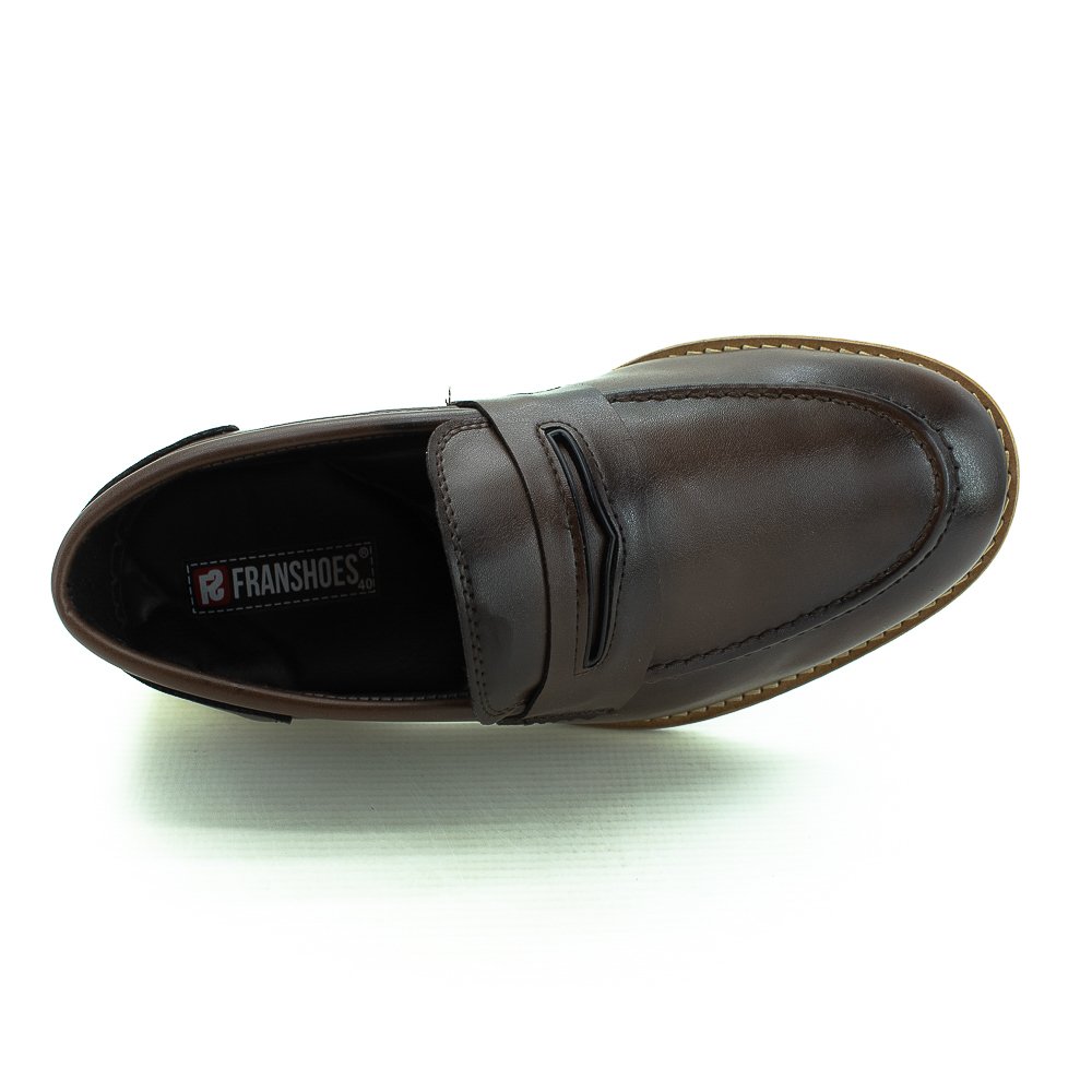 Sapato Casual Masculino Franshoes Fp2010 - Marrom Marrom 5