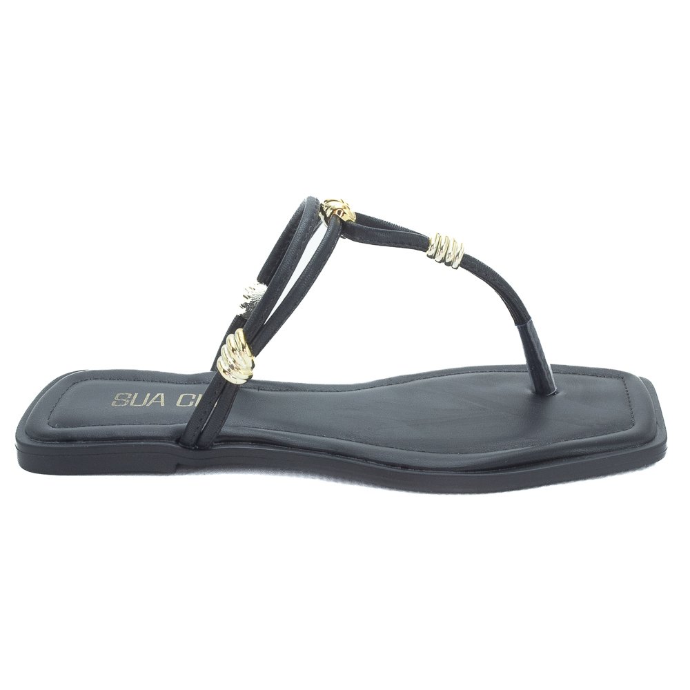 Rasteira Feminina Sua Cia 8408.16230 - Preto