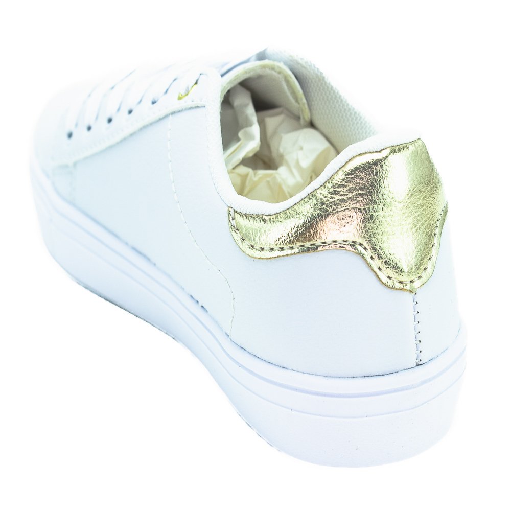 Tênis Feminino Kassia Camargo 1050/18-1 - Branco E Dourado Branco 3