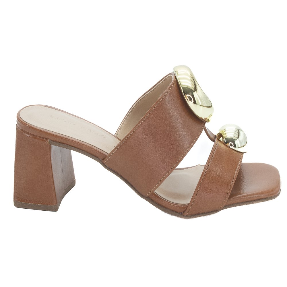 Tamanco Feminino Renata Mello 8456.91780 - Marrom