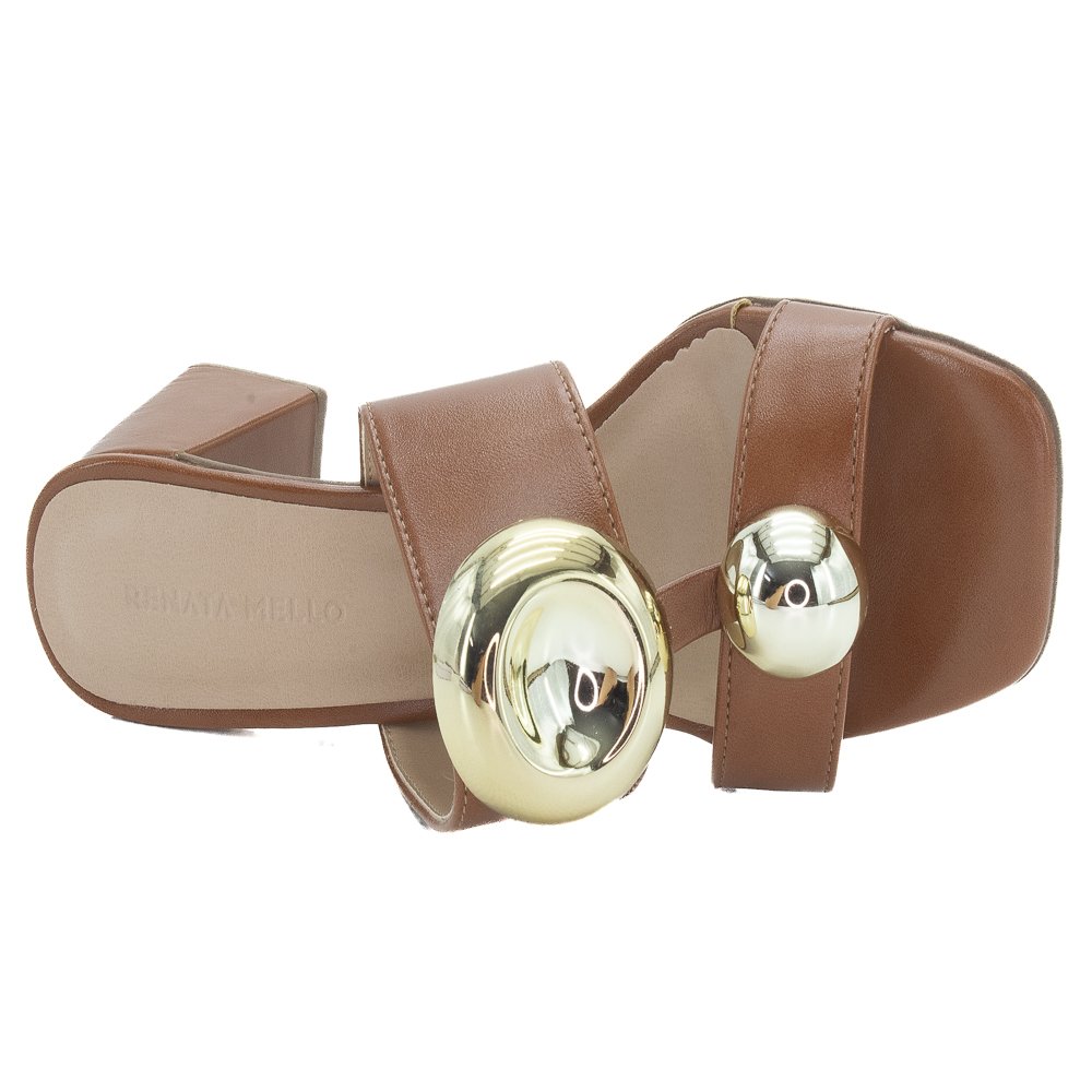 Tamanco Feminino Renata Mello 8456.91780 - Marrom Marrom 5