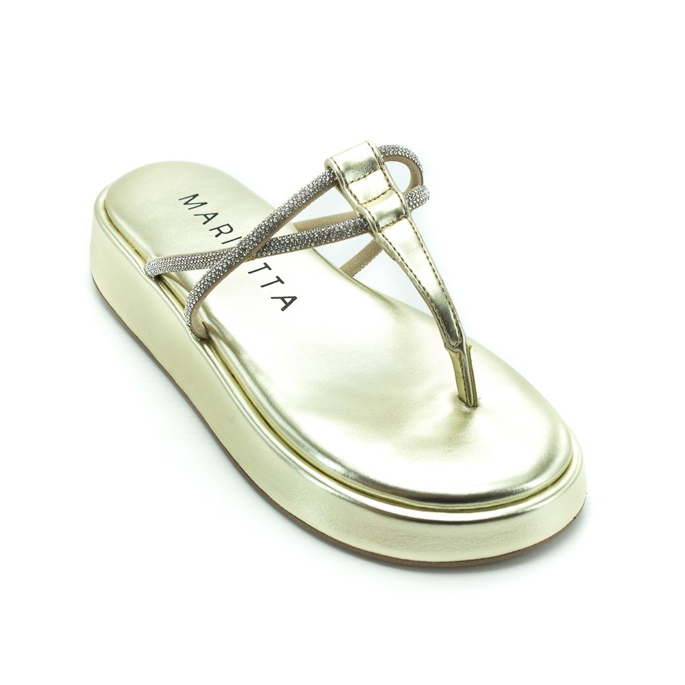 Sandália Feminina Mariotta 20215-18 - Dourado Dourado 2