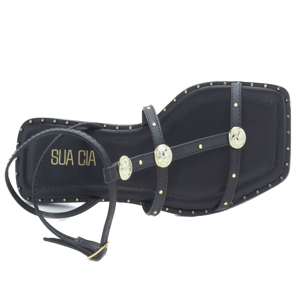 Sandália Feminina Sua Cia 8394.16122 - Preto Preto 5