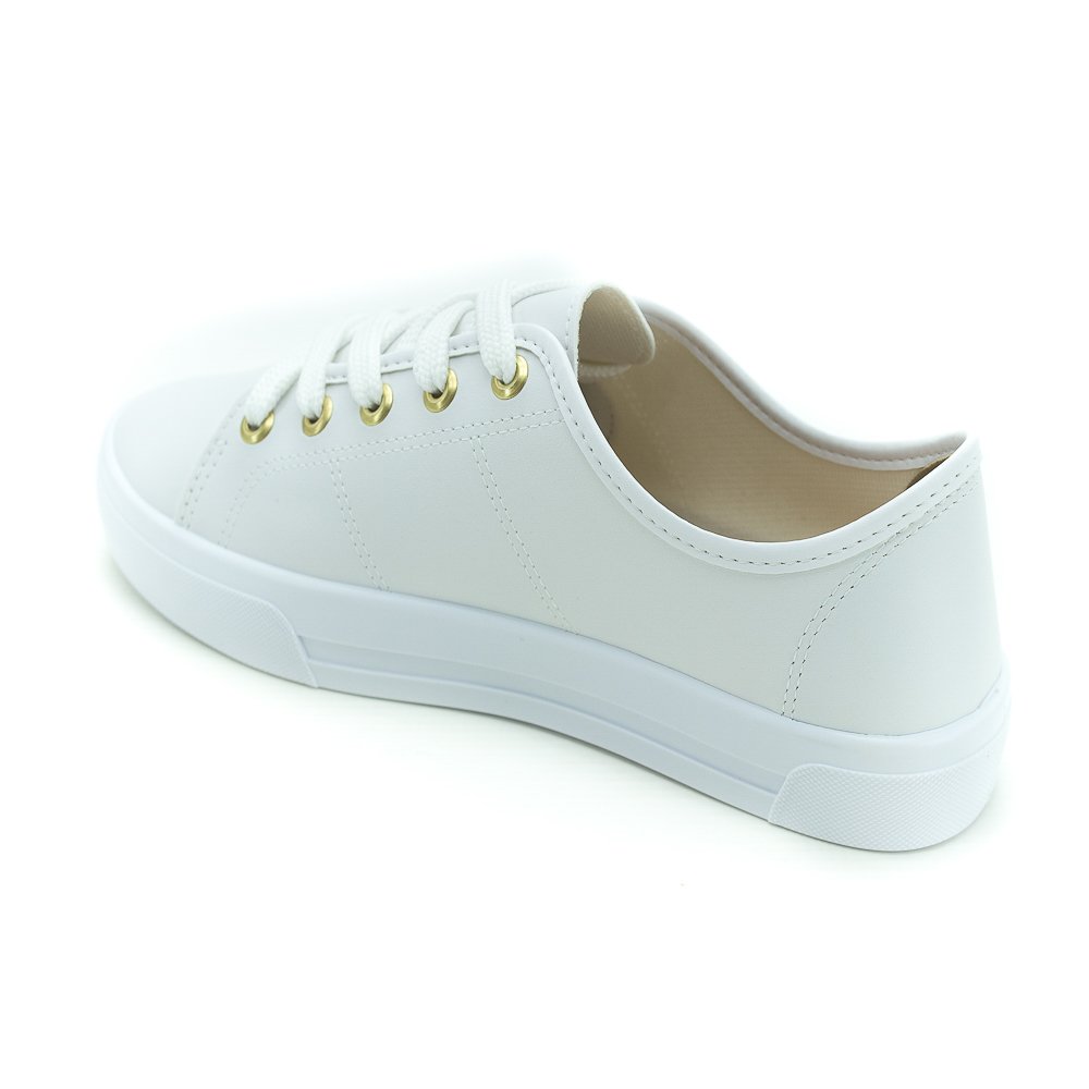 Tênis Feminino Moleca 5667.302 - Branco Branco 3