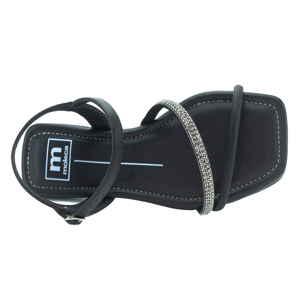 Sandália Feminina Moleca 5462.138 - Preto Preto 5