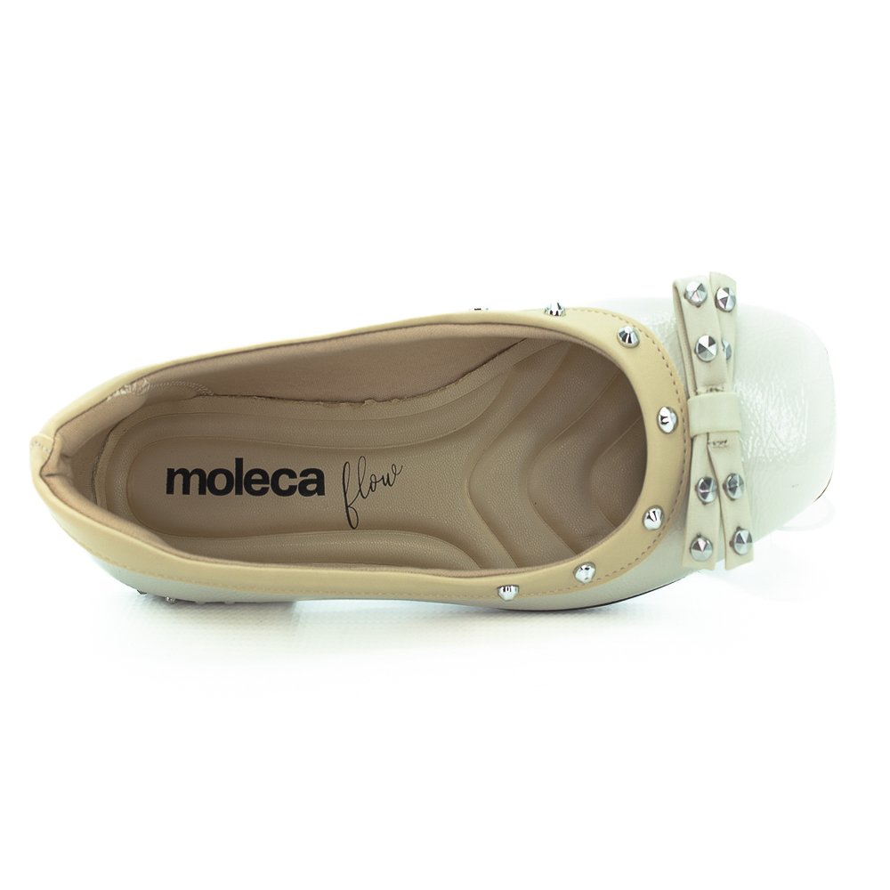 Sapatilha Feminina Moleca 5820.204 - Branco Branco 5