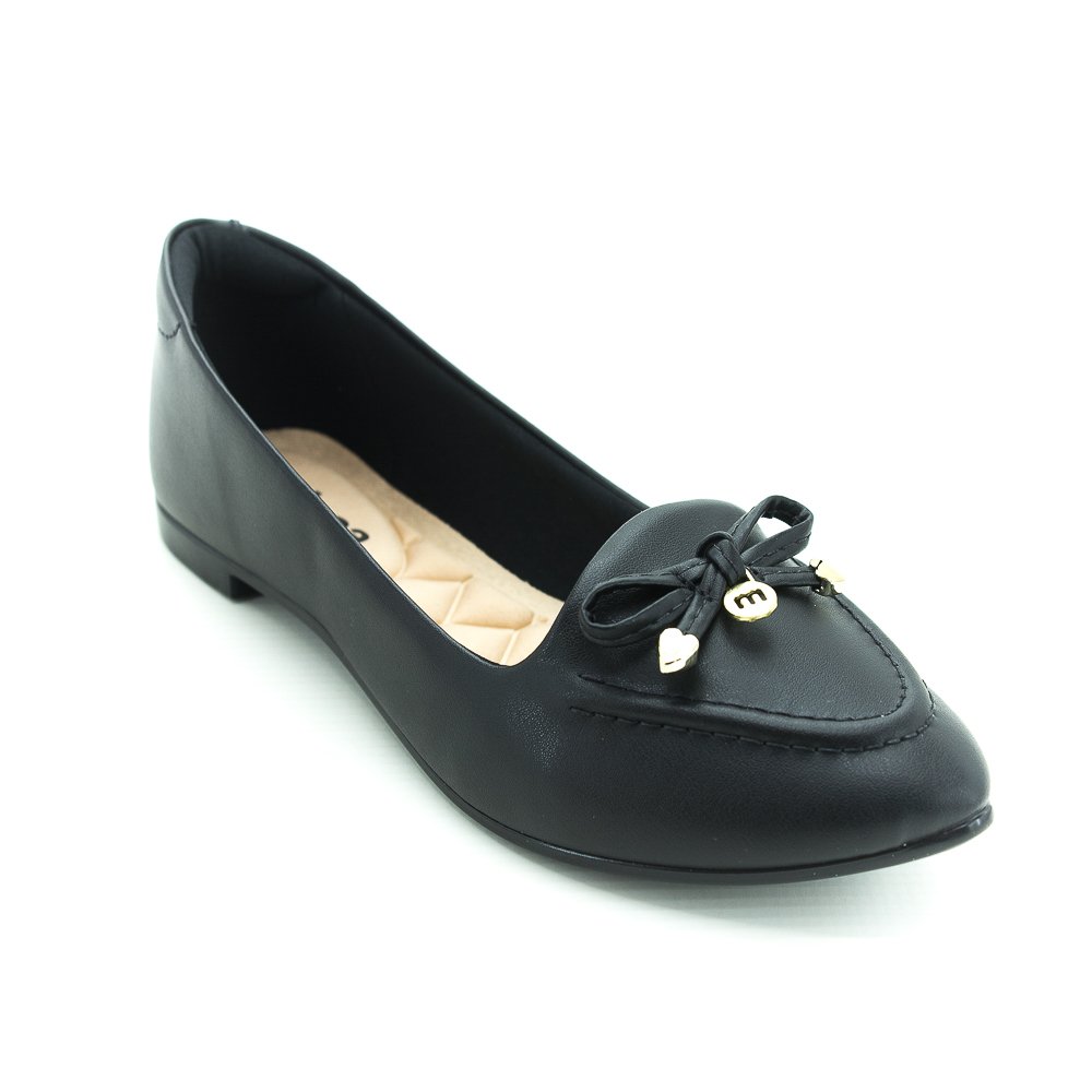 Sapatilha Feminina Moleca 5635.863 - Preto Preto 2