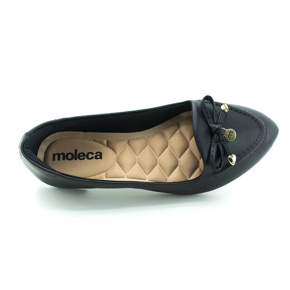 Sapatilha Feminina Moleca 5635.863 - Preto Preto 5