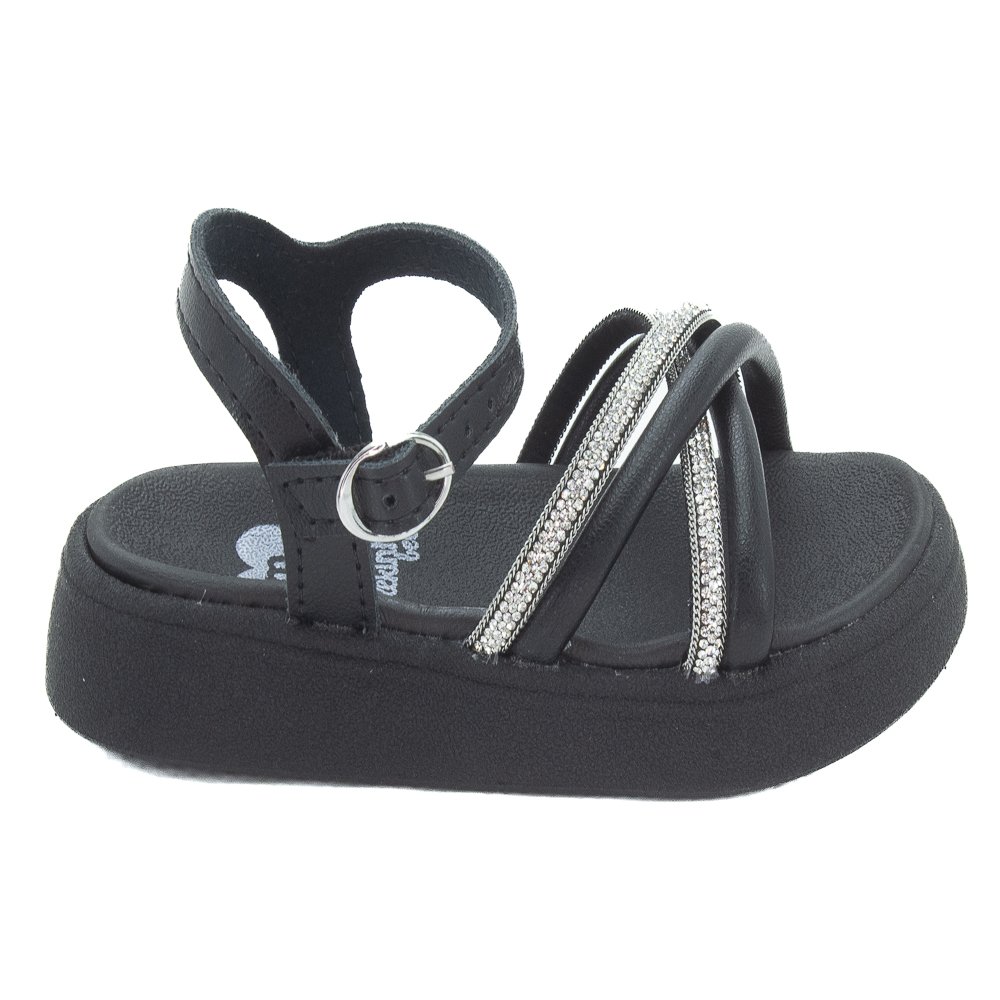 Sandália Infantil Menina Molekinha 2733.104 - Preto