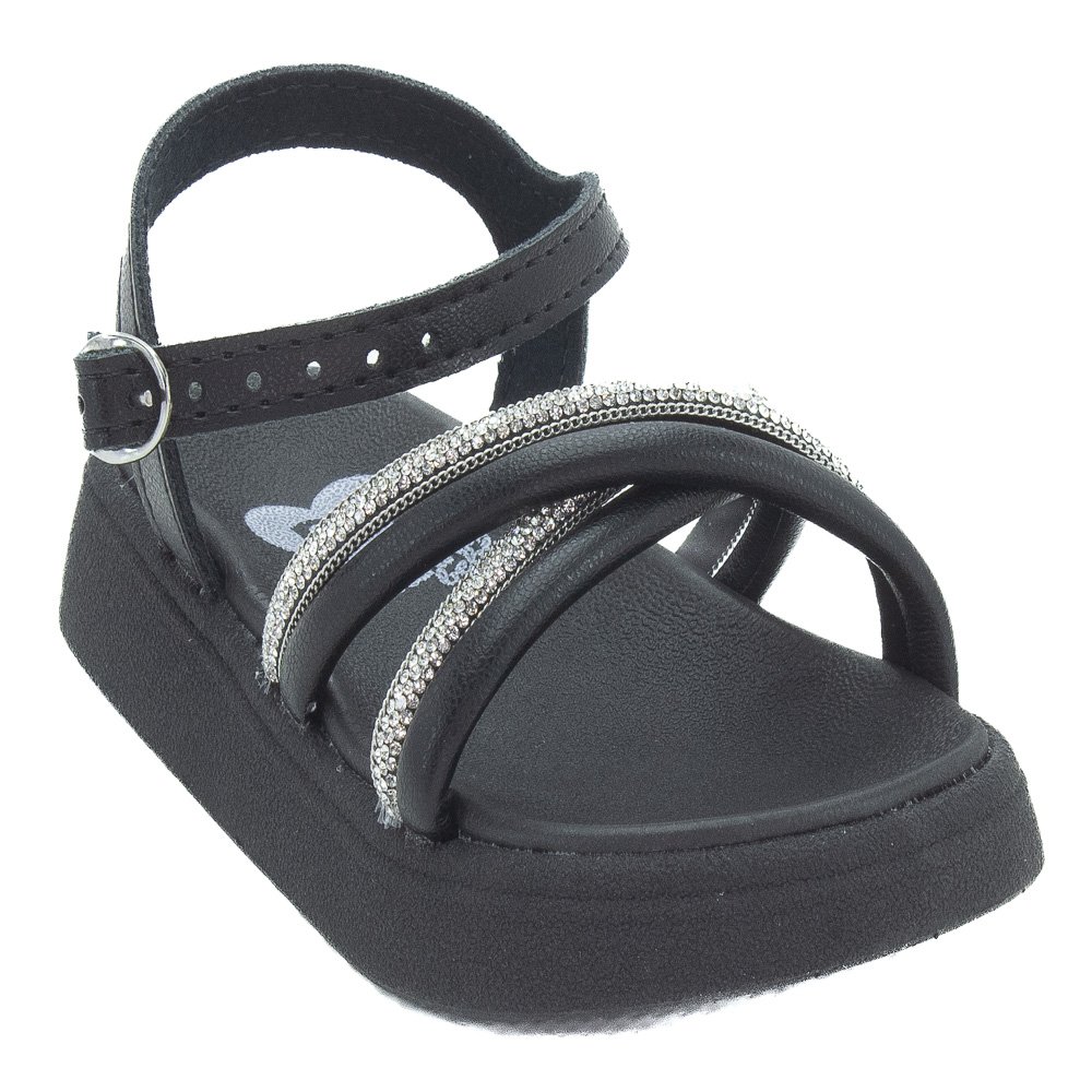Sandália Infantil Menina Molekinha 2733.104 - Preto Preto 2