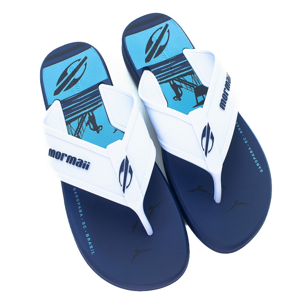 Chinelo Masculino Mormaii Wave III - Azul E Branco