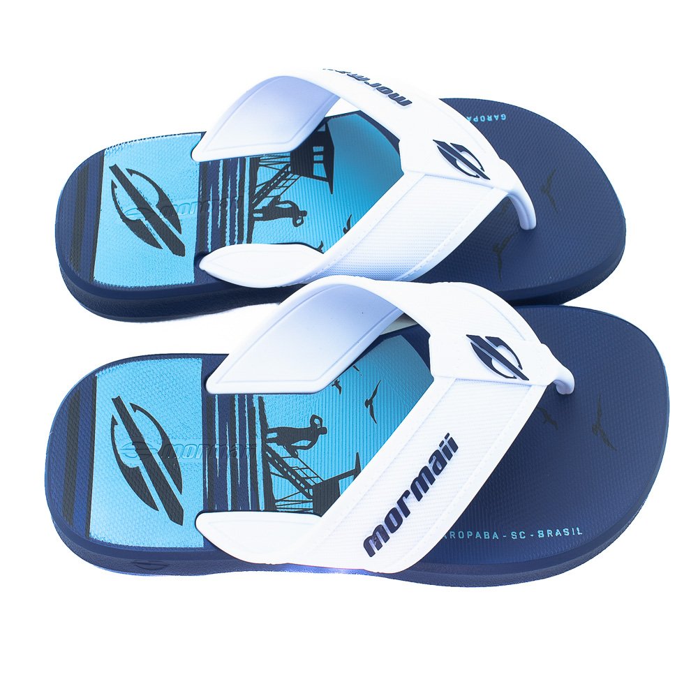 Chinelo Masculino Mormaii Wave III - Azul E Branco Azul 2