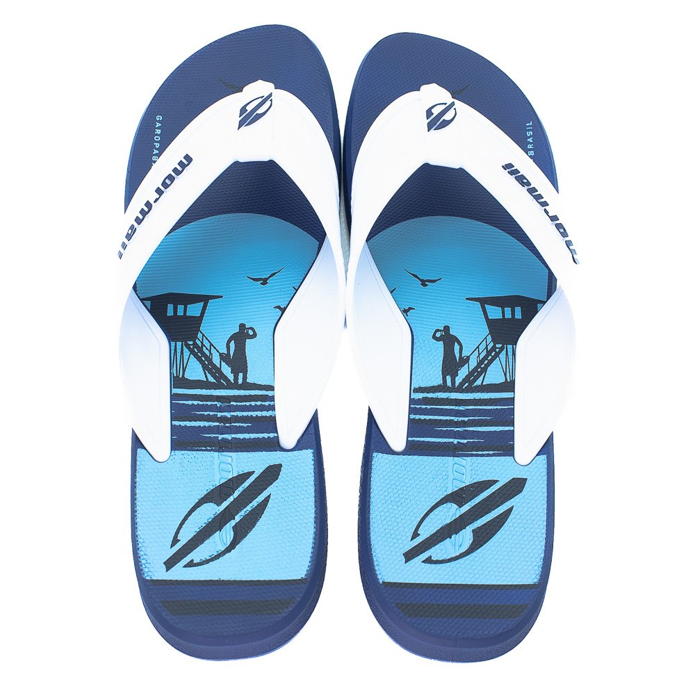 Chinelo Masculino Mormaii Wave III - Azul E Branco Azul 3