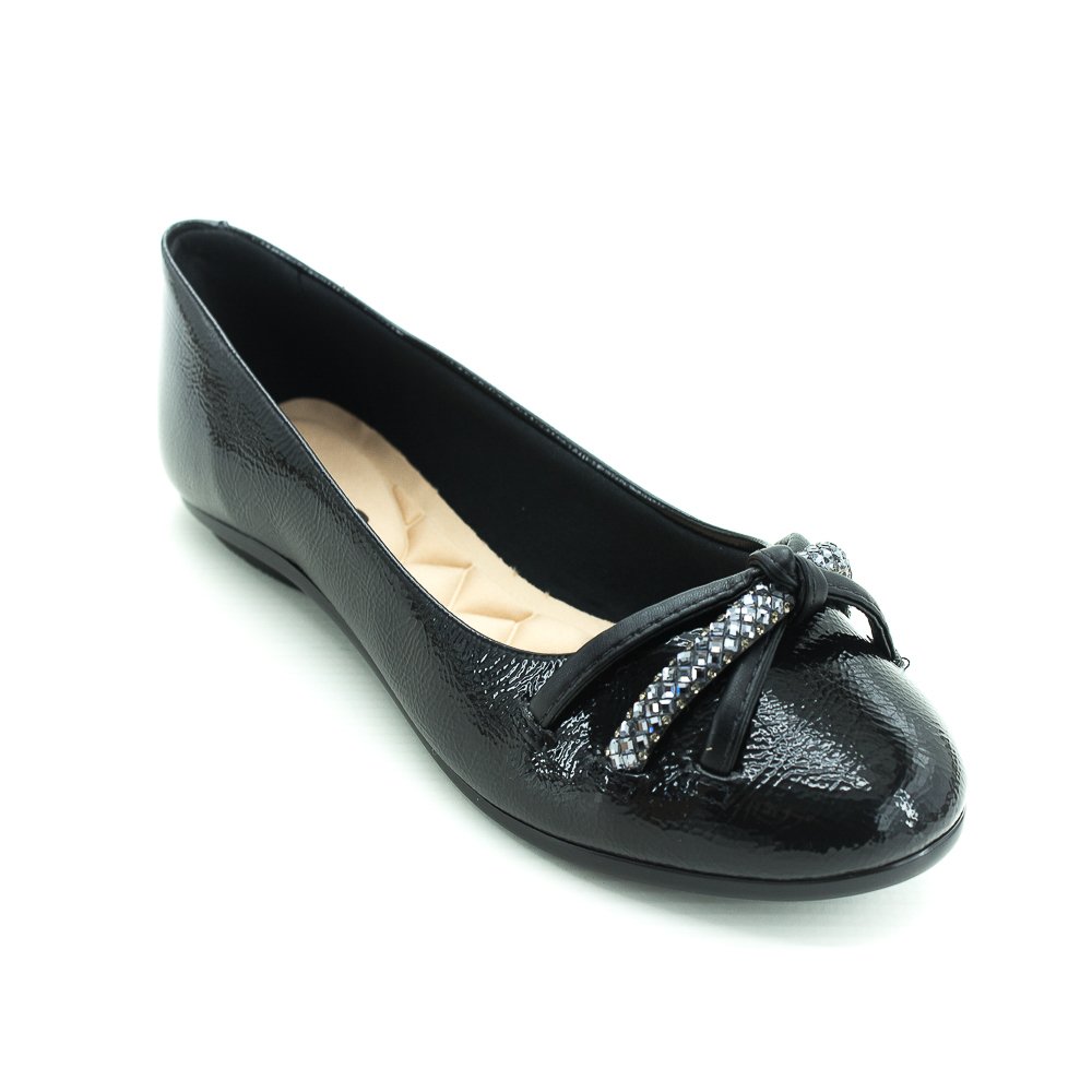 Sapatilha Feminina Moleca 5094.1654 - Preto Preto 2