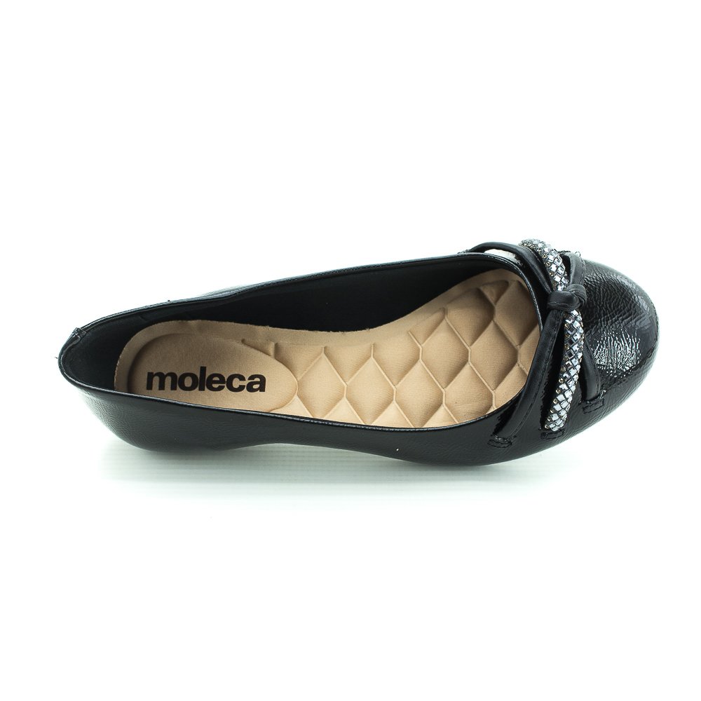 Sapatilha Feminina Moleca 5094.1654 - Preto Preto 4
