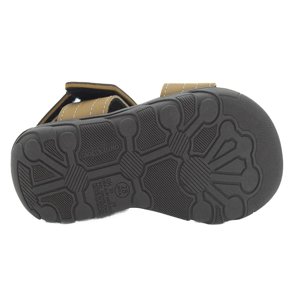 Sandália Infantil Menino Molekinho 2400.155 - Marrom Marrom 4