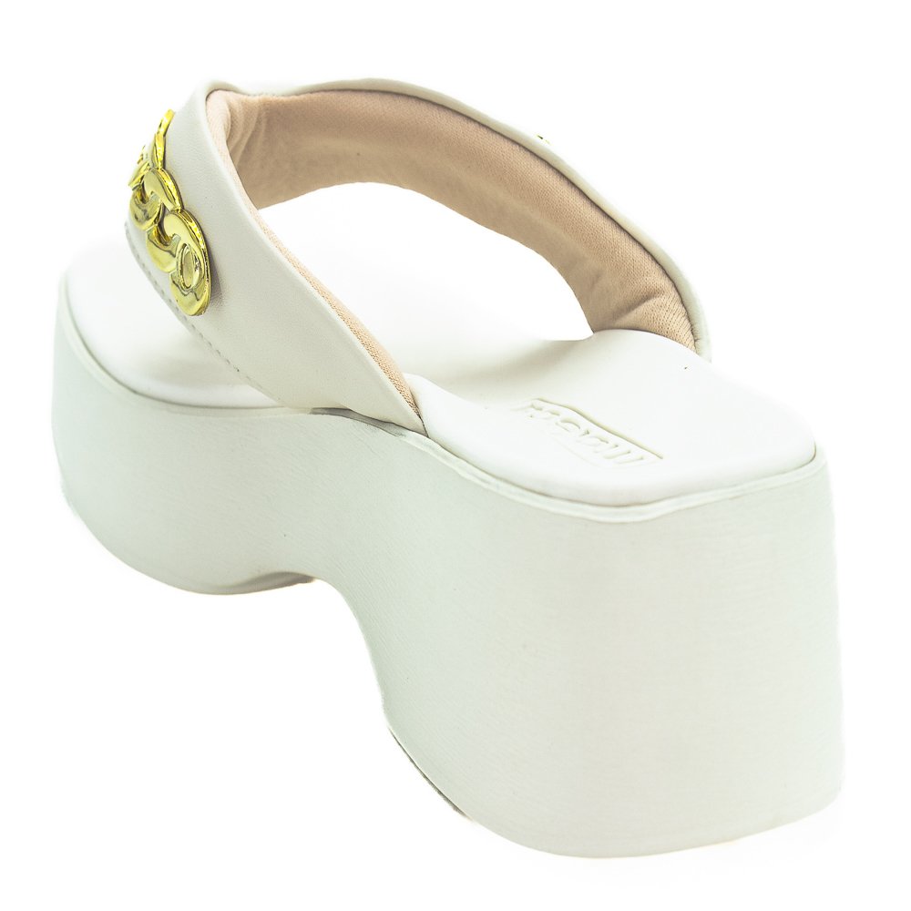 Tamanco Feminino Moleca 5503.117 - Branco Branco 3