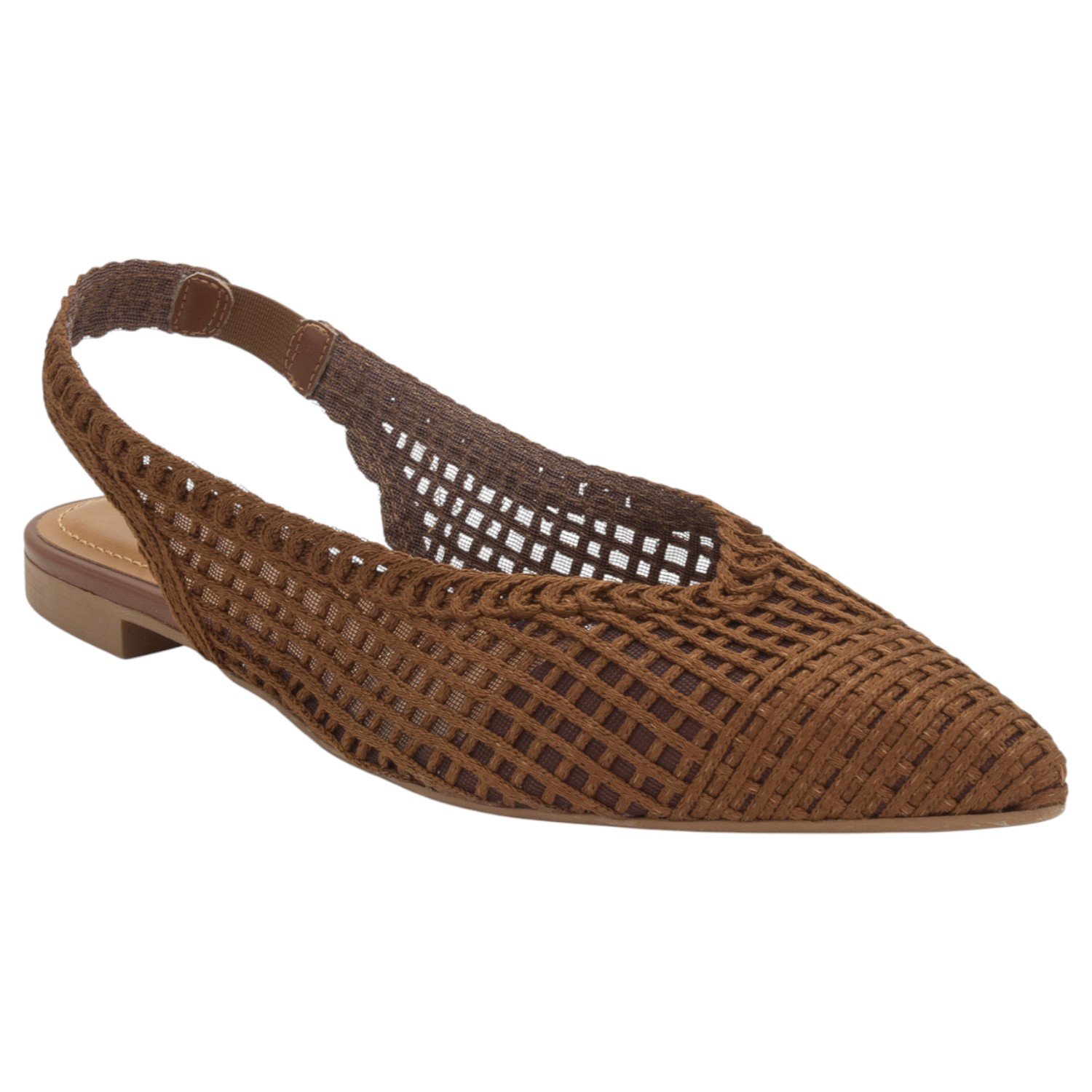Sapatilha Feminina Valentina Slingback 373252 - Marrom Marrom 2