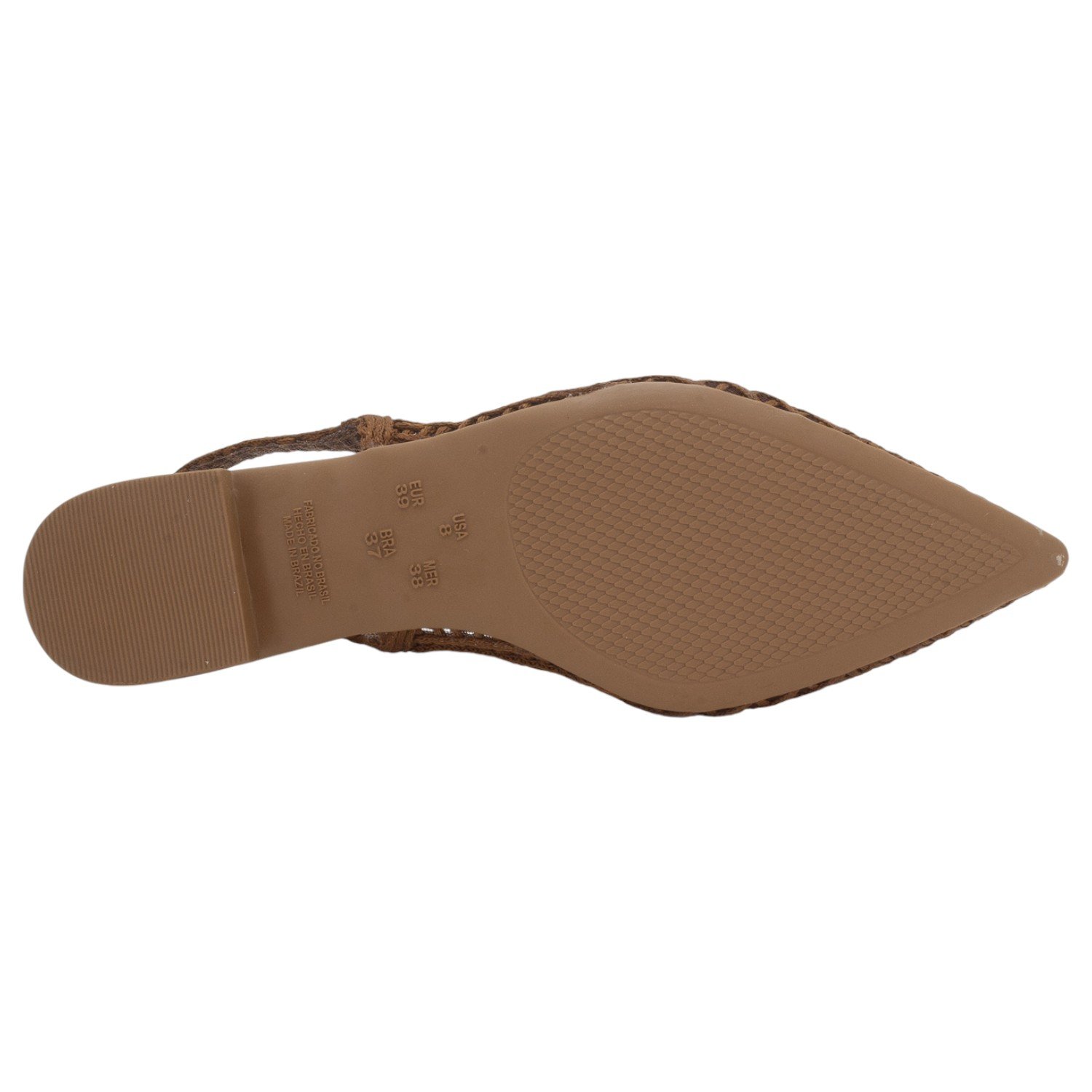 Sapatilha Feminina Valentina Slingback 373252 - Marrom Marrom 4