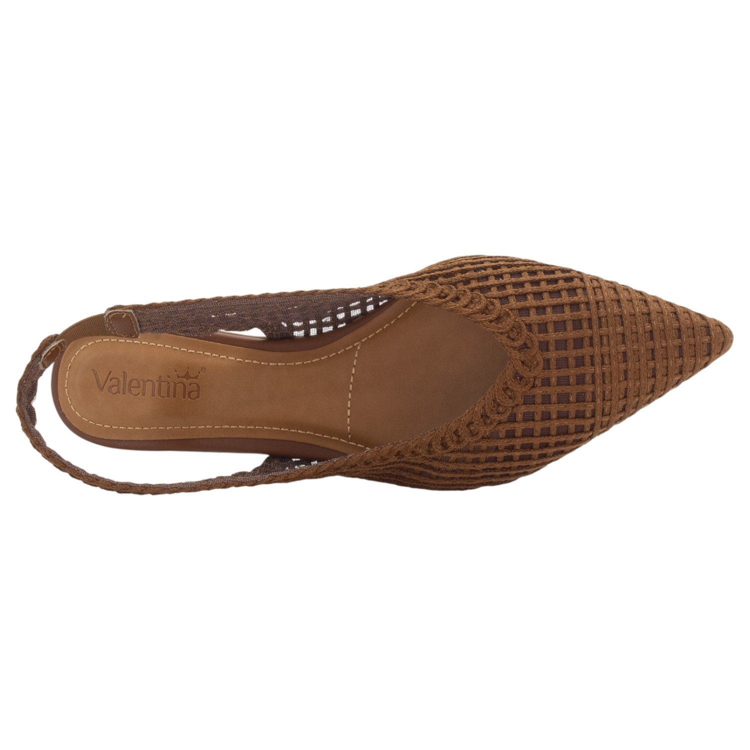 Sapatilha Feminina Valentina Slingback 373252 - Marrom Marrom 5