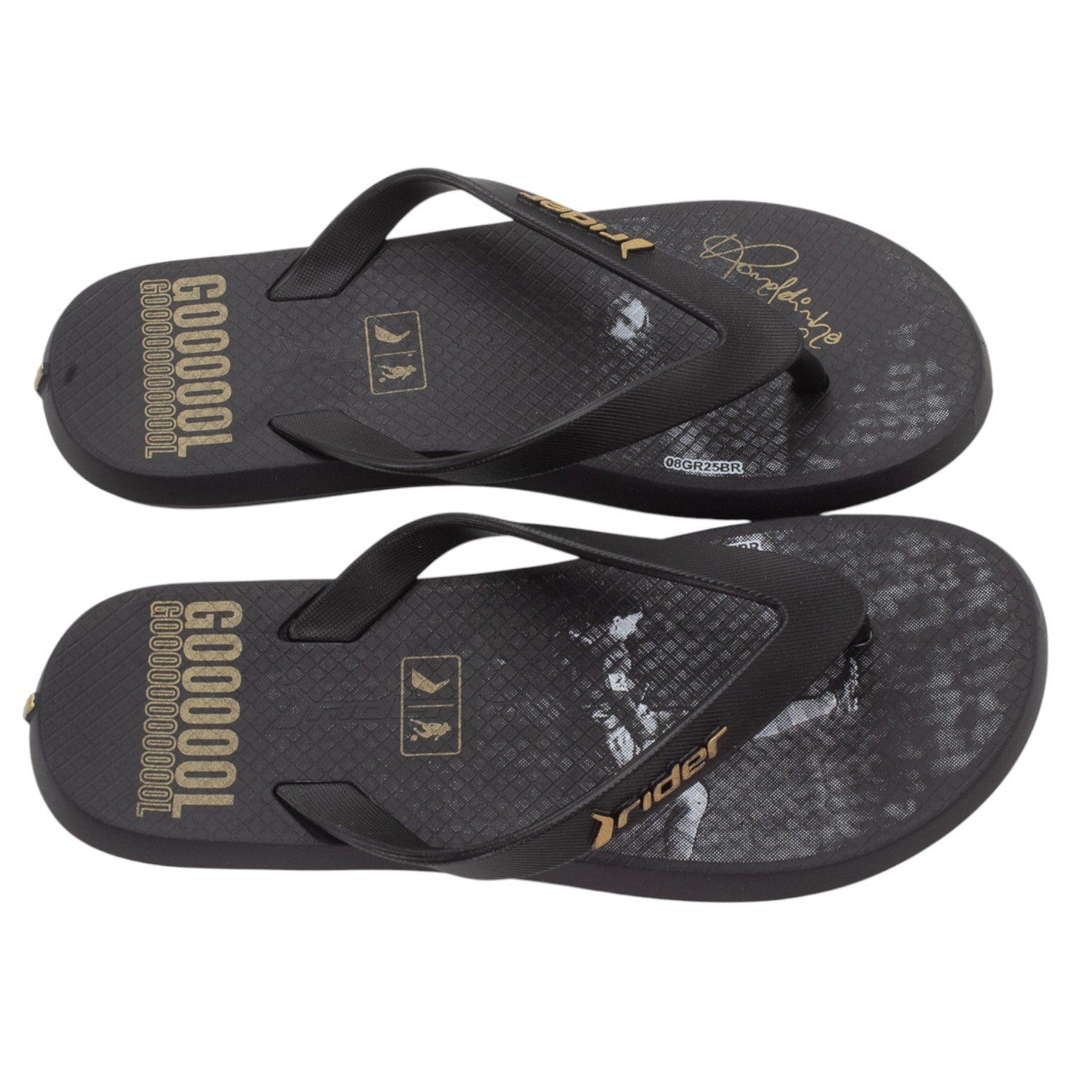 Chinelo Infantil Menino Rider R1 R10 - Preto Preto 2