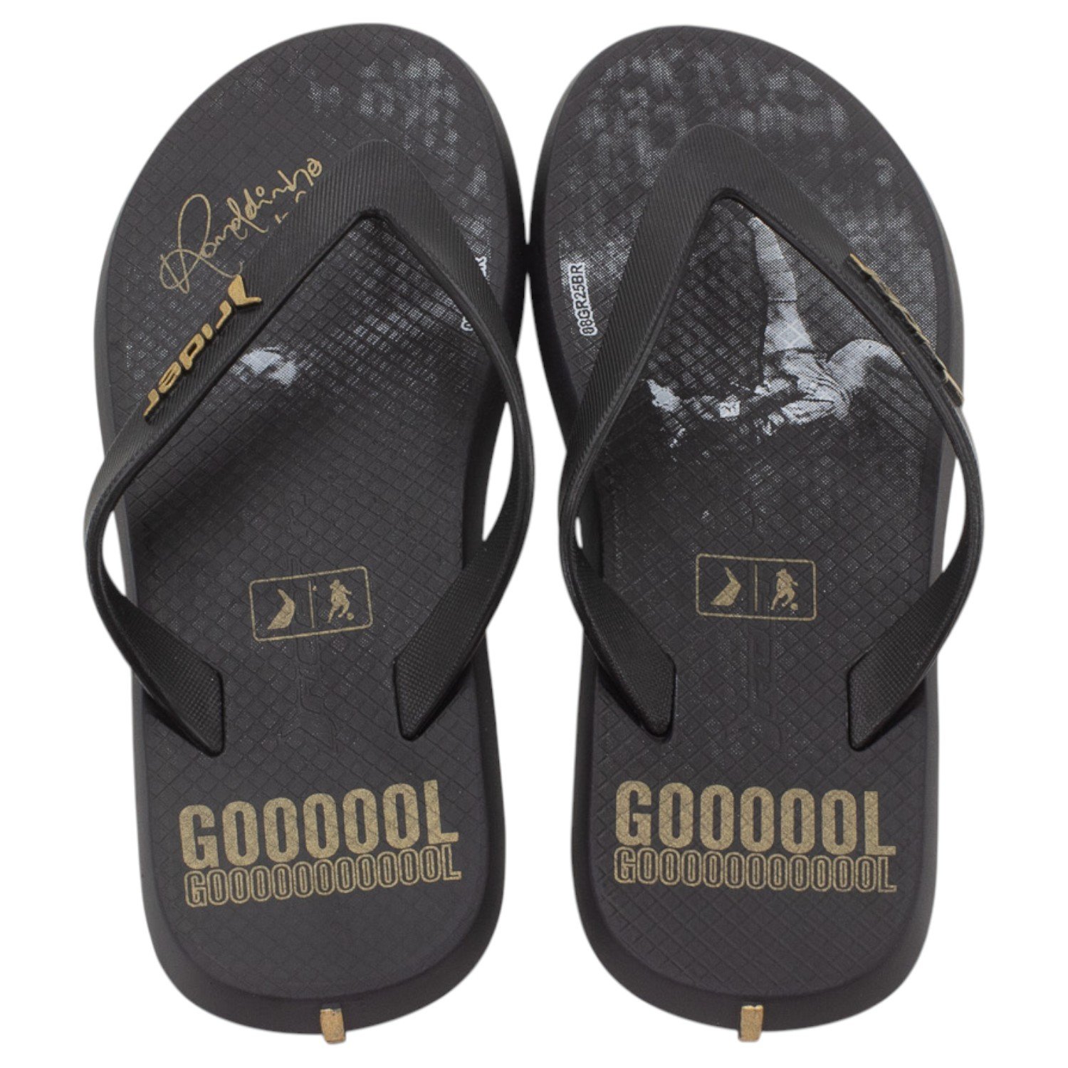 Chinelo Infantil Menino Rider R1 R10 - Preto Preto 3