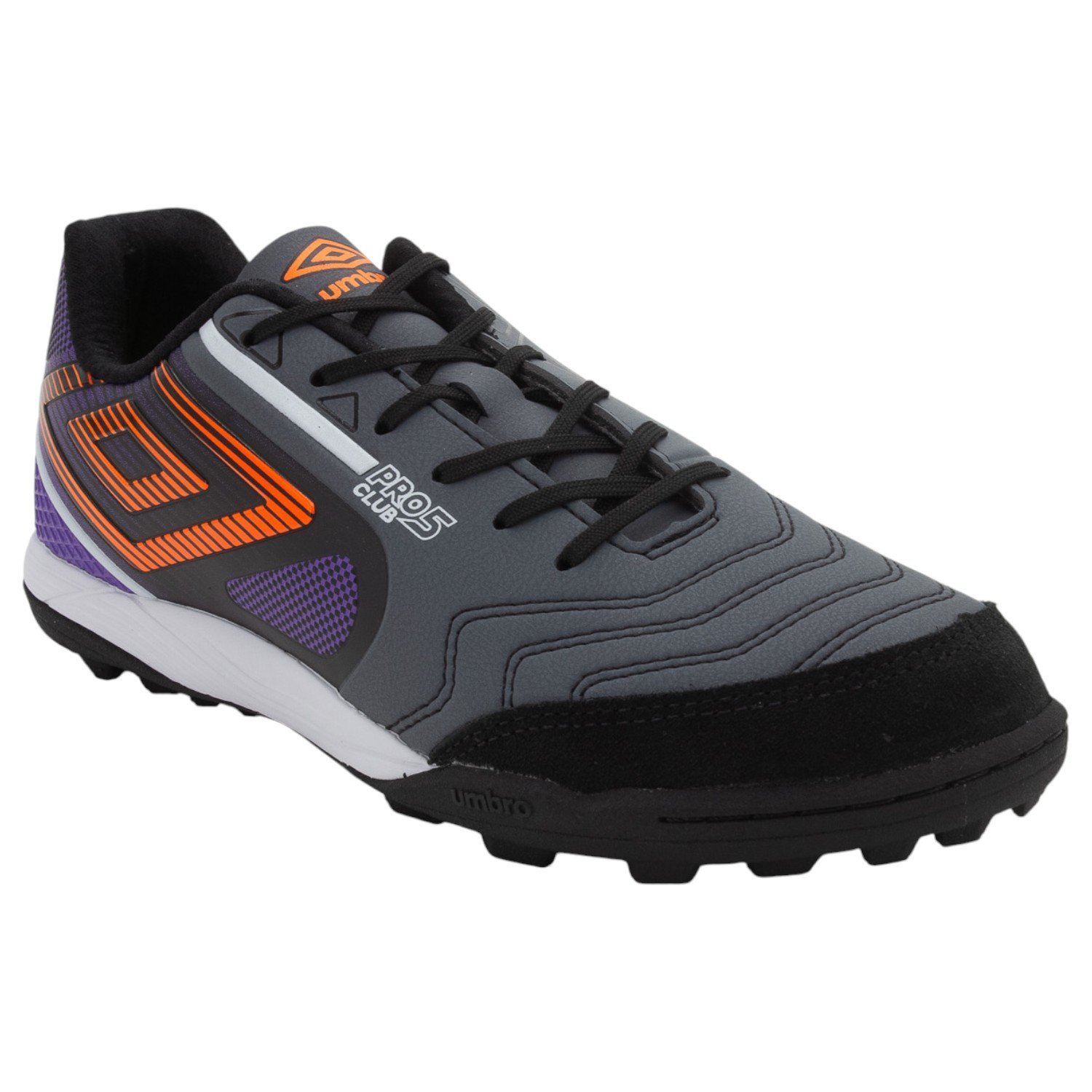 Chuteira Society Masculina Umbro Pro 5 Bump Club - Cinza Cinza 2